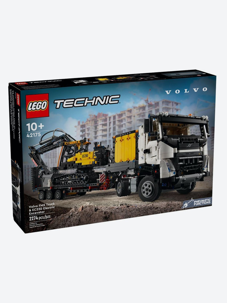 Конструктор Lego Technic Грузовик Volvo FMX Truck & электрический экскаватор EC230, 42175