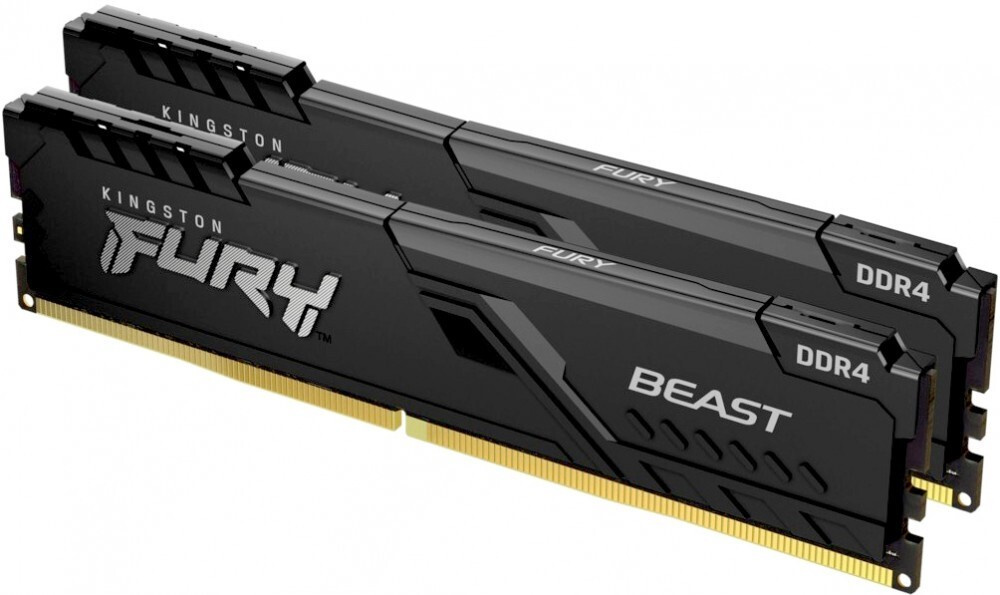 Оперативная память Kingston Fury Beast Black KF432C16BBK2/16 DDR4 - 2x 8ГБ 3200МГц, DIMM, Ret (Новая)