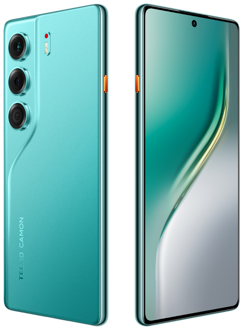 Смартфон Tecno Camon 40 256Gb 12Gb зеленый 3G 4G 2Sim 6.78" AMOLED 1080x2436 And15 50Mpix 802.11 a/b