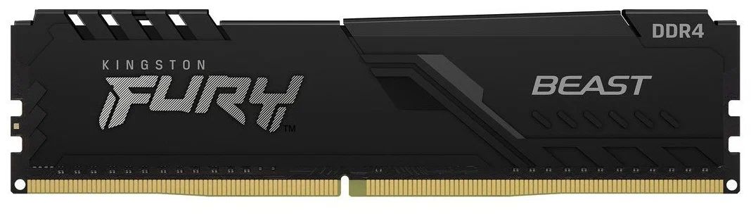 Оперативная память Kingston Fury Beast Black KF426C16BB/8 DDR4 - 1x 8ГБ 2666МГц, DIMM, Ret (Новая)