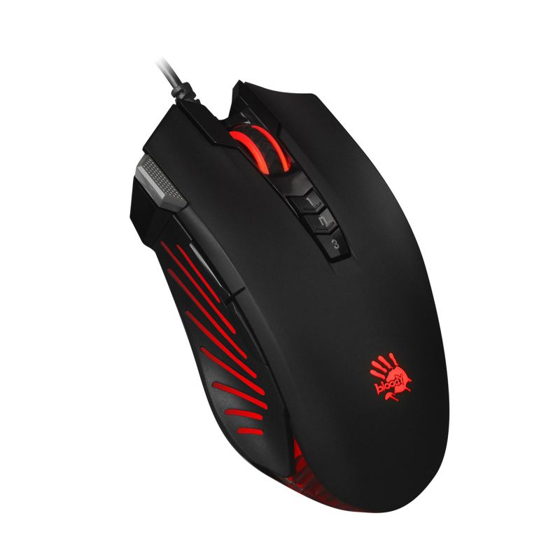 Мышь A4Tech Bloody V9M черный оптич. 6200dpi USB 9but