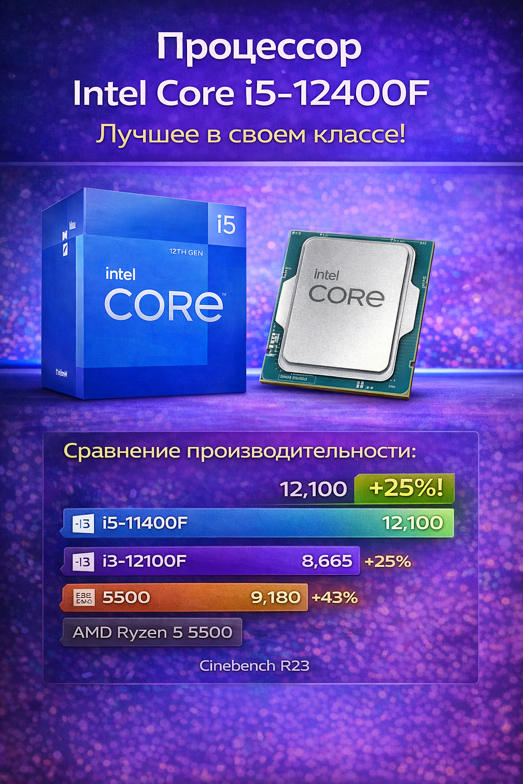 Системный блок Intel Core i5-12400F 2.5GHz/16Gb DDR4/RTX5060 8Gb/500Gb SSD/650W