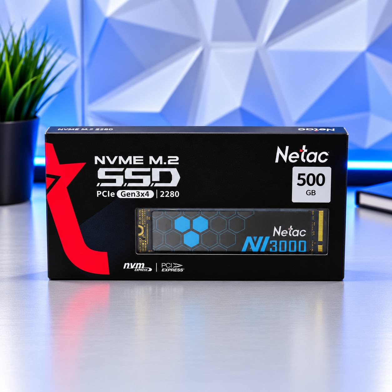 Hакопитель SSD Netac 500Gb NVMe M.2 PCle Gen3x4 2280 (Hовый)