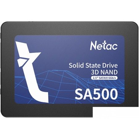 Накопитель SSD Netac SA500, 120Gb, SATA III, 2.5", R/W 500/400