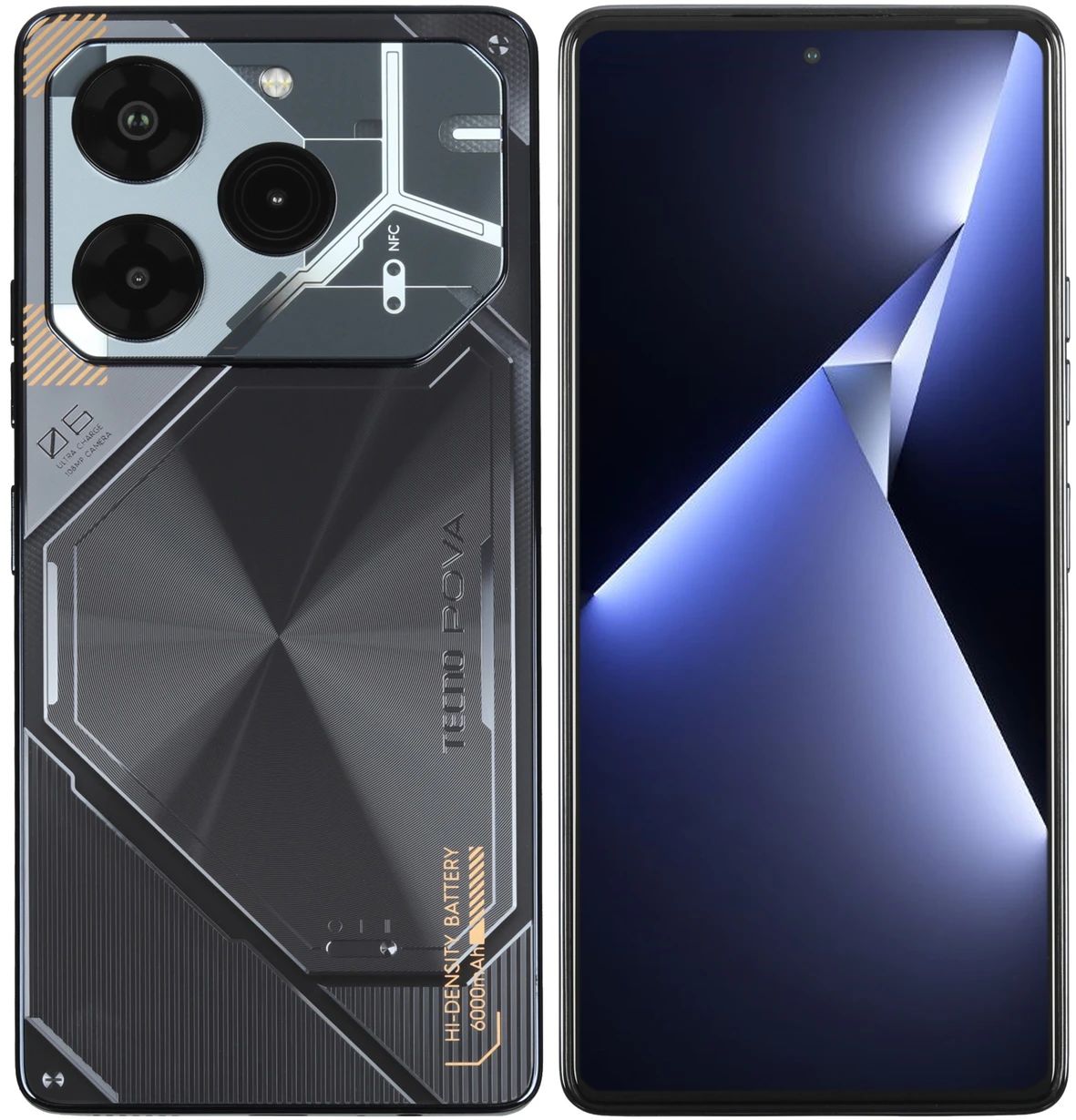 Смартфон Tecno Pova 6 Pro 5G 256Gb 12Gb серый 3G 4G 2Sim 6.78" AMOLED 1080x2436 And14 108Mpix 802.11