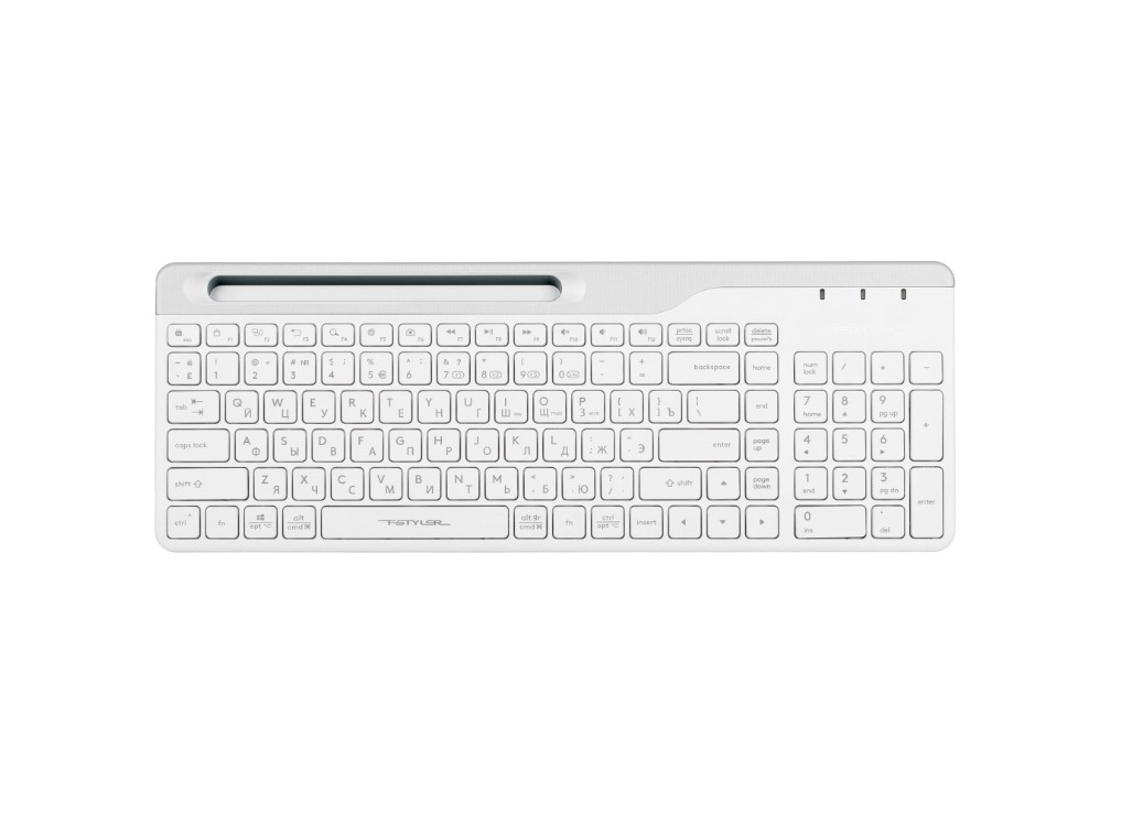 Клавиатура A4Tech Fstyler FBK25 белый/серый USB беспроводная BT/Radio slim Multimedia