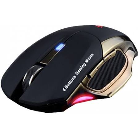 Мышь беспроводная Crown Gaming CMXG-605 черный, 1600 dpi, радиоканал, USB, кнопки - 6