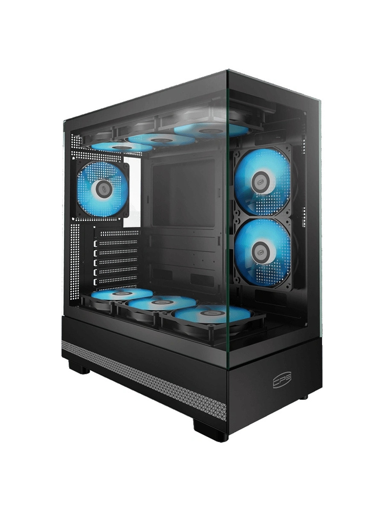 Корпус PcCooler C3Q500 BK черный без БП ATX 9x120мм 5x140мм 2xUSB3.0 audio bott PSU