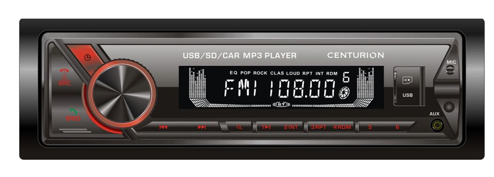 Автомагнитола Centurion MX-030 1DIN 4x50Вт DSP 3 ПДУ (2101175)