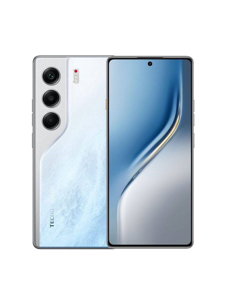 Смартфон Tecno Camon 40 256Gb 12Gb белый 3G 4G 2Sim 6.78" AMOLED 1080x2436 And15 50Mpix 802.11 a/b/g