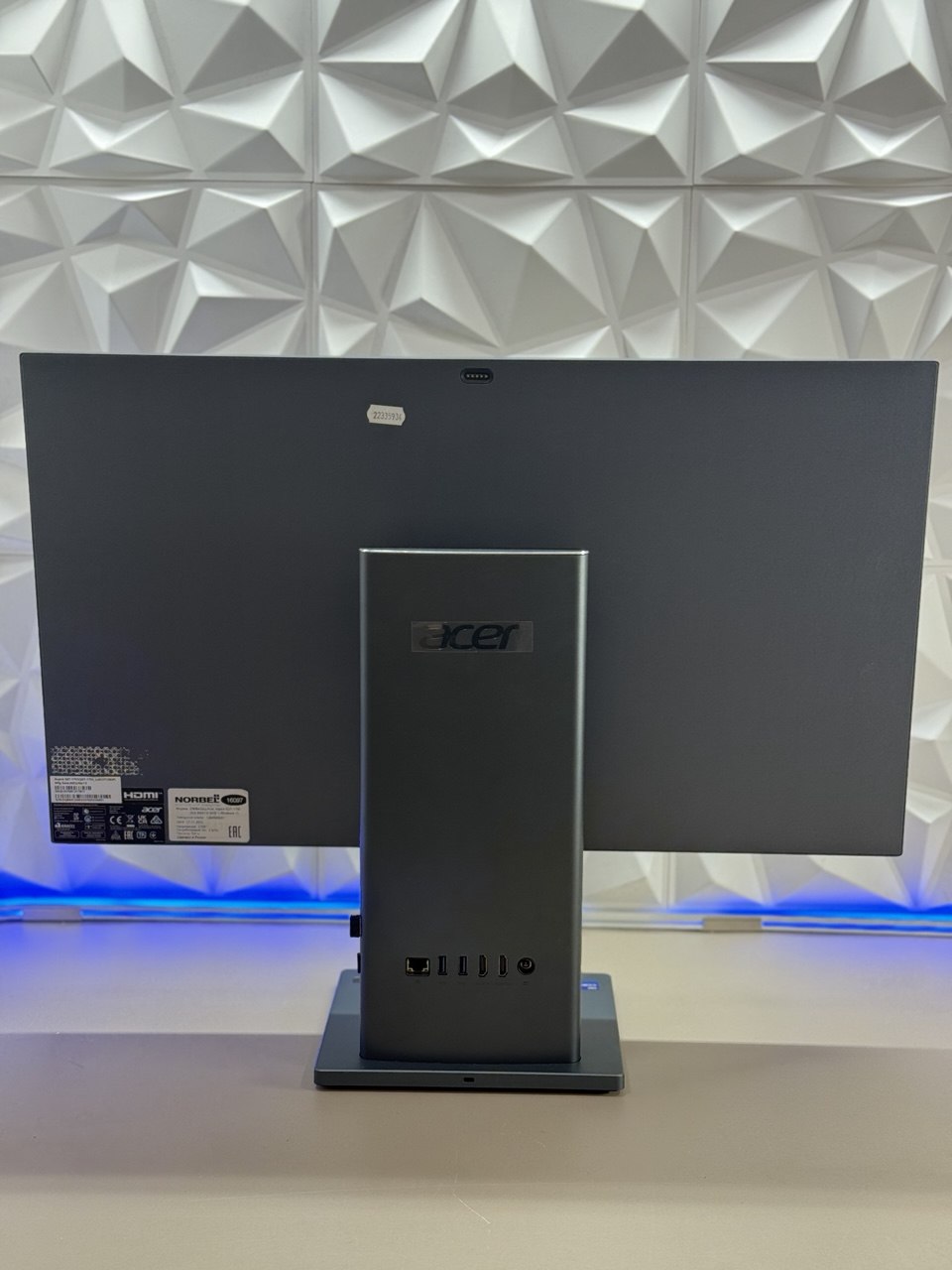 Моноблок Acer Aspire S27-1755 27" WQHD i7 1260P/16Gb/SSD1Tb Iris Xe/CR/Esh/kb/m/серый 2560x1440