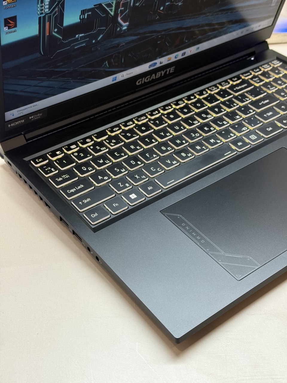 Ноутбук Gigabyte G6 i7 13620H/16Gb/SSD512Gb/RTX4060 8Gb/16"/IPS/FHD+/DOS/black