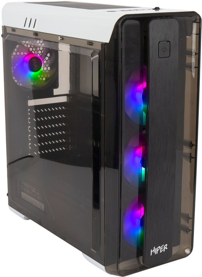 Корпус Hiper M11 FRGB-WT черный без БП ATX 2x120mm 1xUSB2.0 1xUSB3.0 audio bott PSU