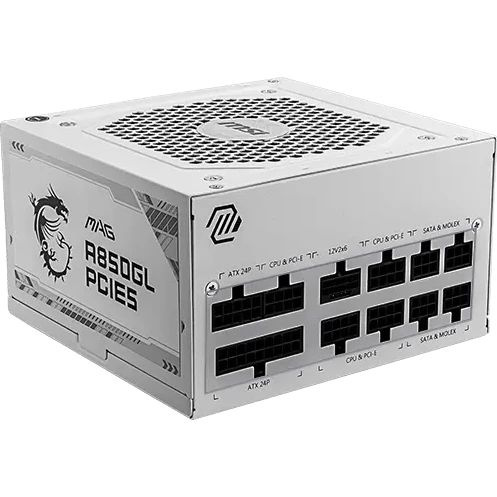 Блок питания MSI MAG A850GL PCIE5 [306-7ZP8A24-CE0] белый