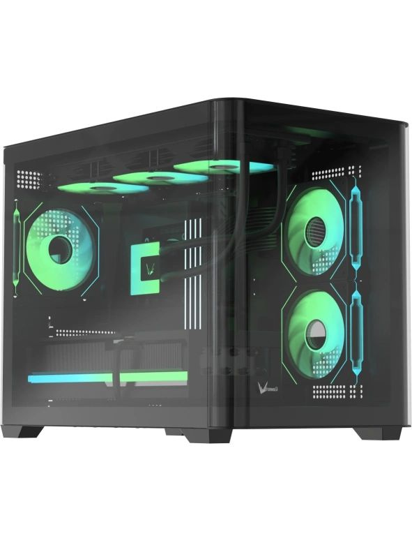 Компьютерный корпус AeroCool/Formula Crystal U2M Floe черный без БП mATX 1xUSB 3.0 1xUSB3.1 audio bott PSU