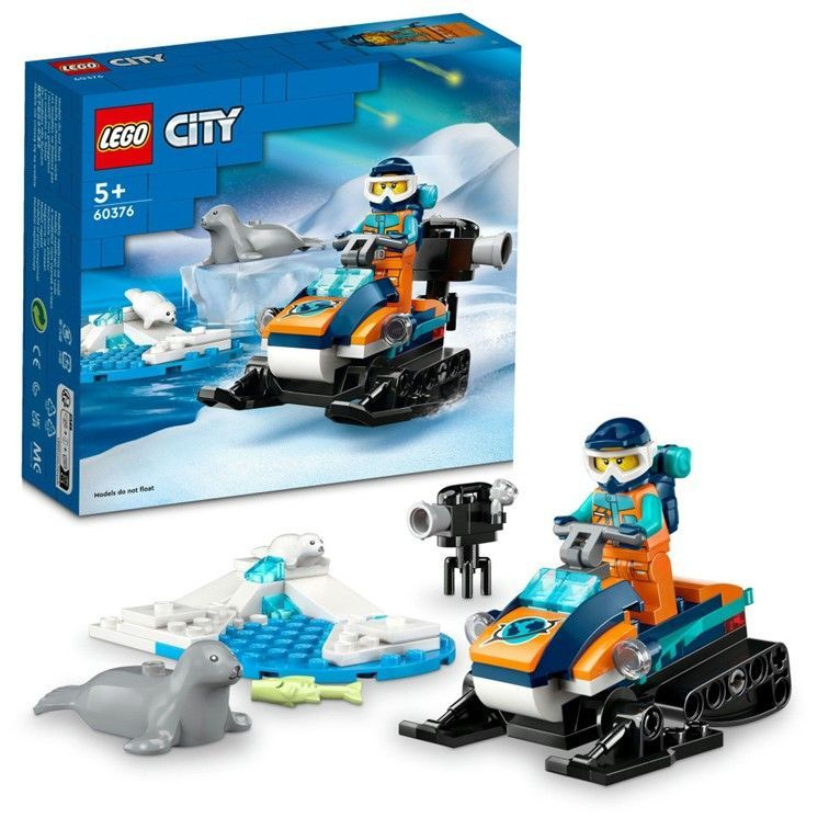 Конструктор Lego City Arctic Explorer Snowmobile 70, 5+, 60376 Конструктор Lego City Arctic Explorer Snowmobile 70, 5+, 60376