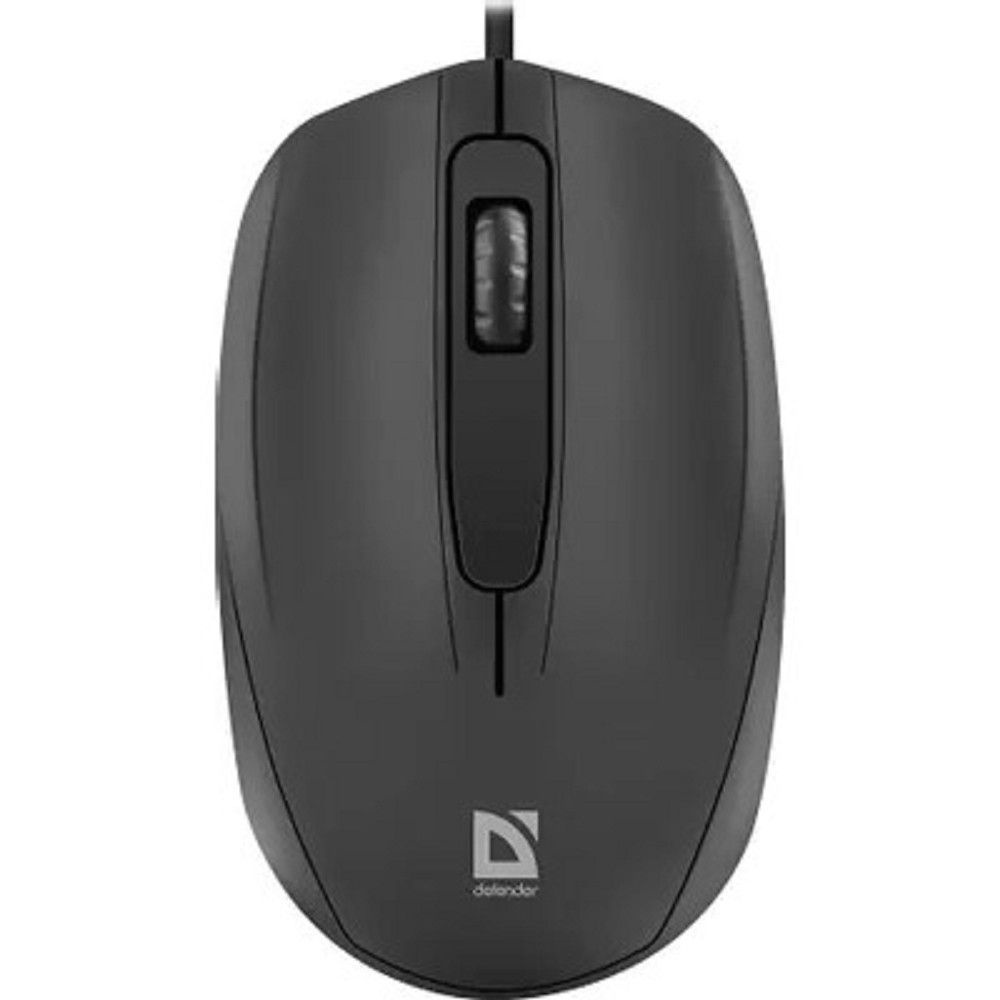 Мышь проводная Defender Alpha MB-507 черный, 1000 dpi, USB, кнопки - 3