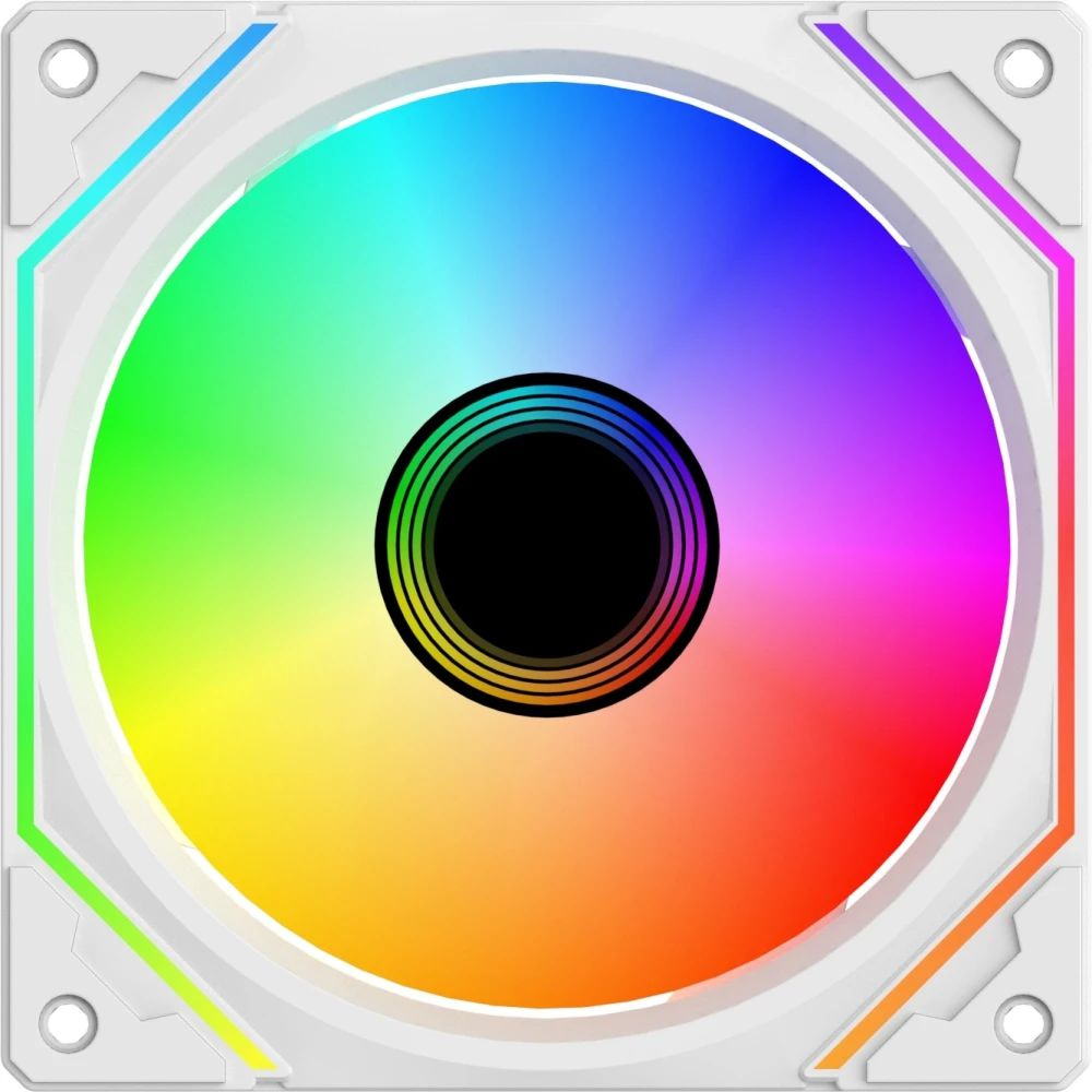 Вентилятор Bloody BD-CF120ARGB5 LCD ARGB 120х120x25 белый 4-pin (BD-CF120ARGB5-WH) Ret