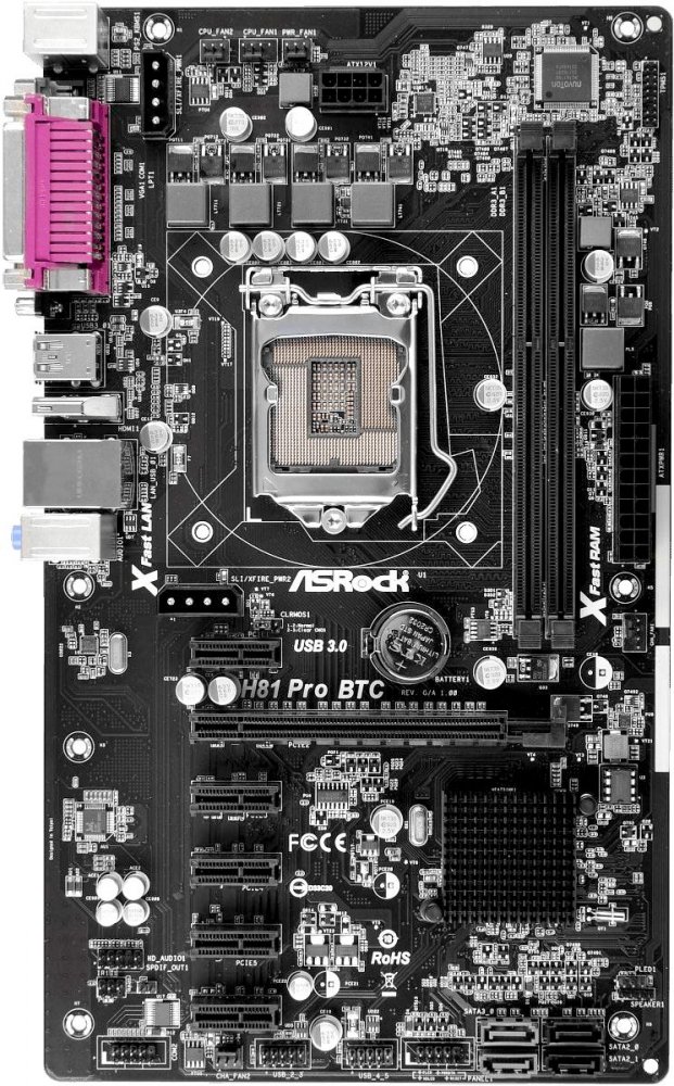 Материнская плата S_1150 AsRock H81 PRO BTC R2.0