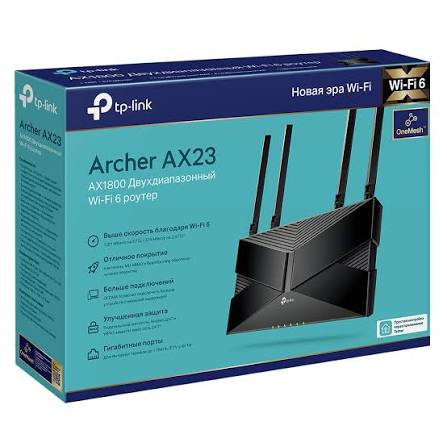Беспроводной маршрутизатор TP-Link Archer AX1800 Dual-Band AX23 (4xRJ45 1Гбит) (Новый)
