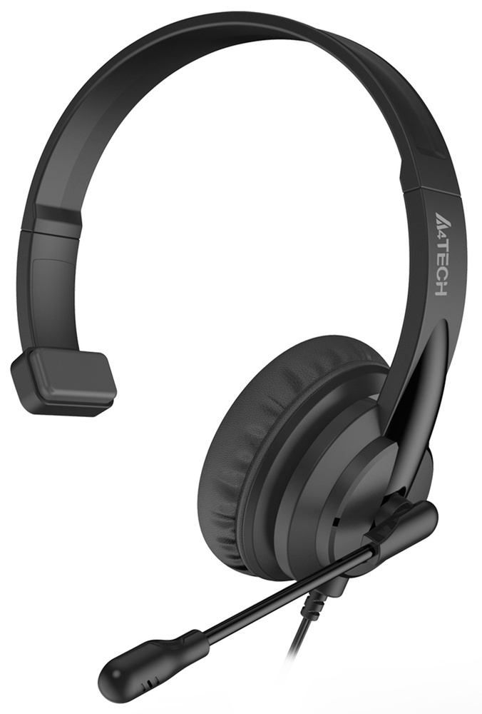 Наушники с микрофоном A4Tech (HU-11/USB/BLACK) HU-11 черный 2м накладные USB