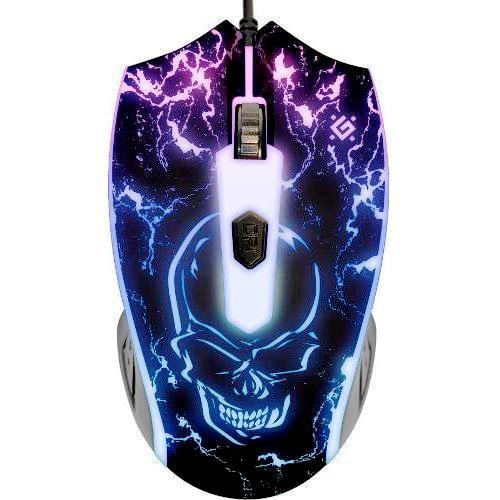 Мышь проводная Defender Overmatch GM-069 черный, 2400 dpi, USB, кнопки - 4