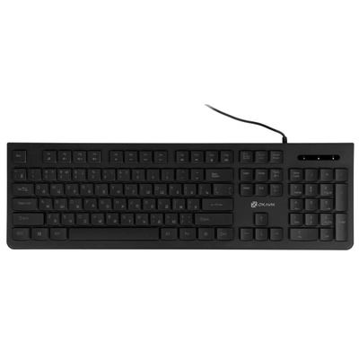 Клавиатура Оклик 440ML черный USB slim LED