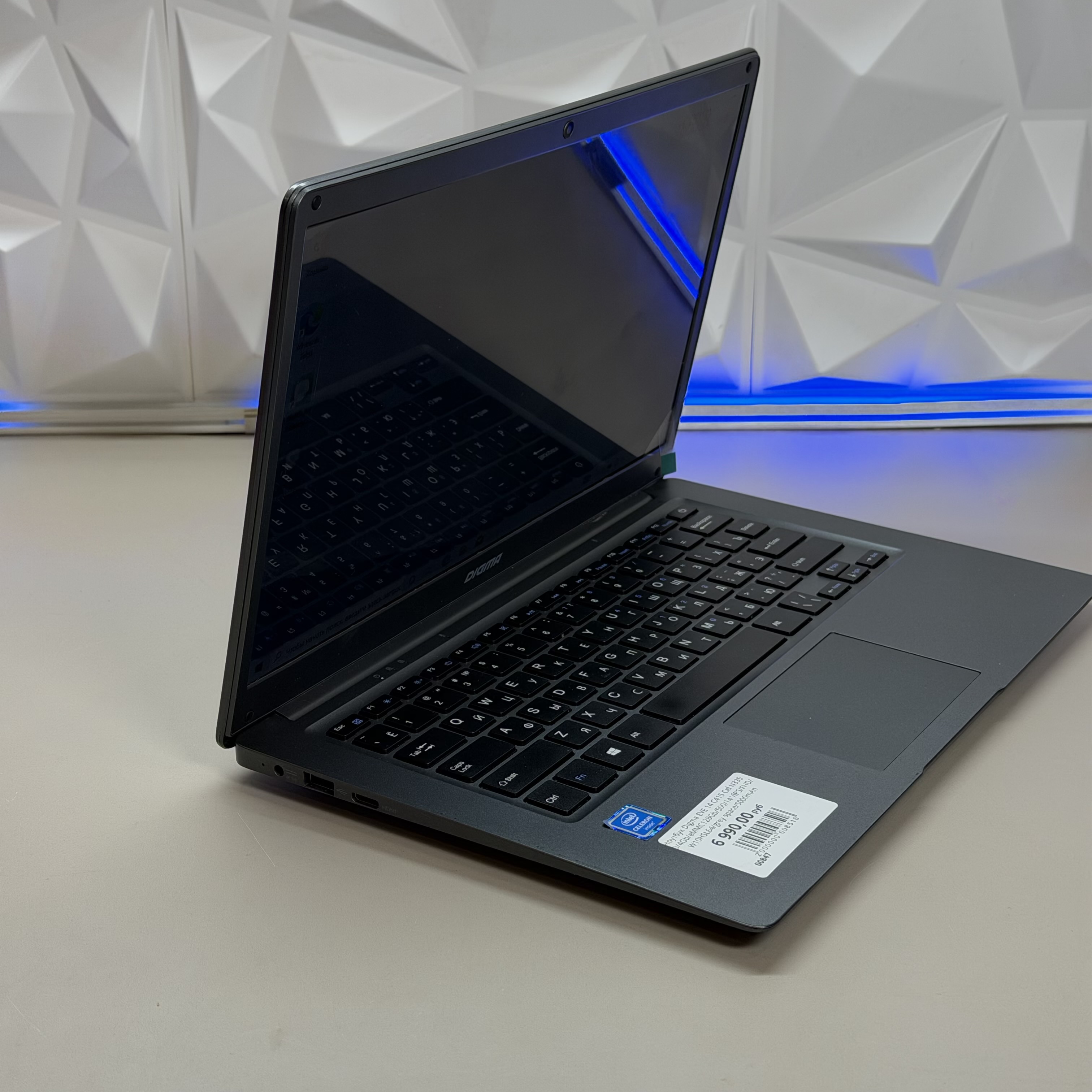 Ноутбук Digma EVE 14 C415 Cel N3350/4Gb/eMMC128Gb/500/14"/IPS/FHD/W10HSL64/grey space/5000mAh