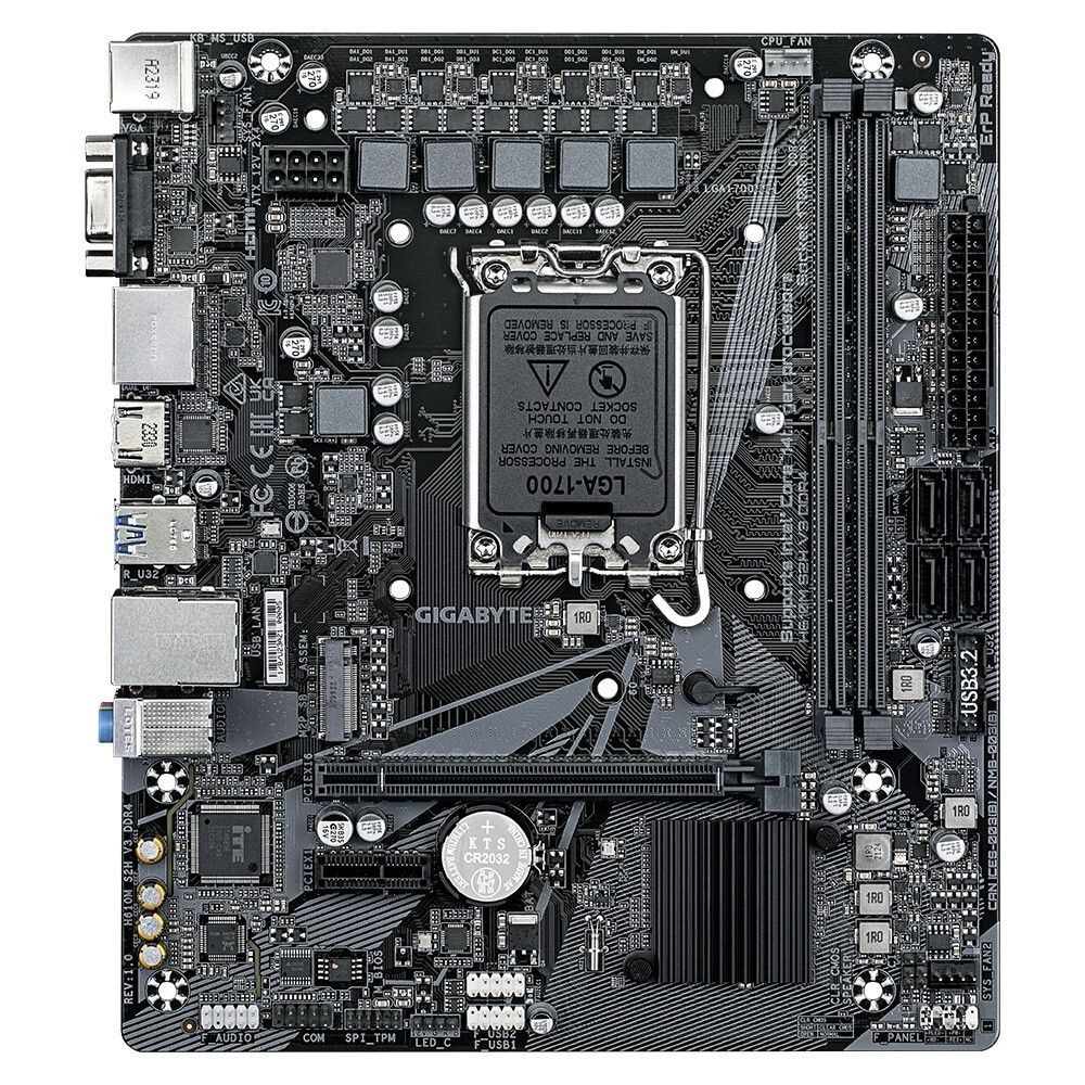 Материнская плата Gigabyte H610M S2H V3, LGA 1700, mATX (Новая)