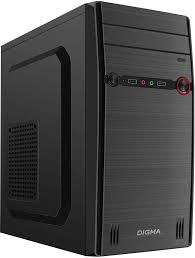Корпус Digma DC-MATX102-U2 черный без БП mATX 1x80mm 2x120mm 2xUSB2.0 audio