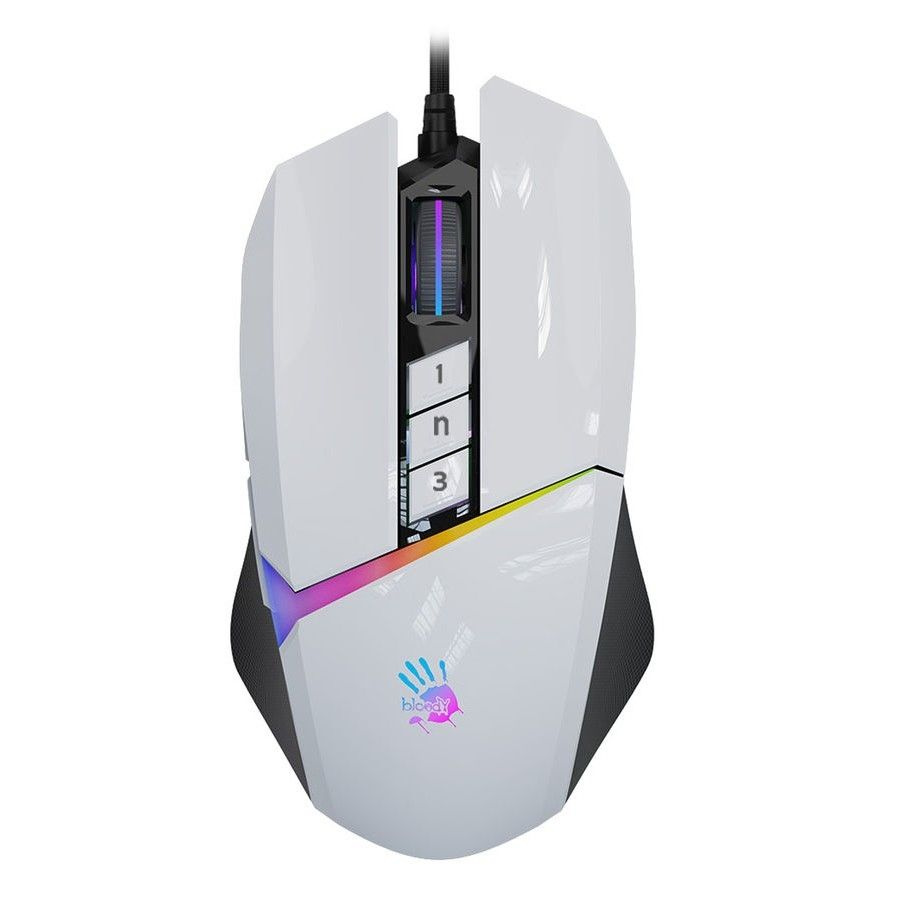 Мышь A4Tech (W60 MAX (PANDA WHITE)) Bloody W60 Max белый оптическая