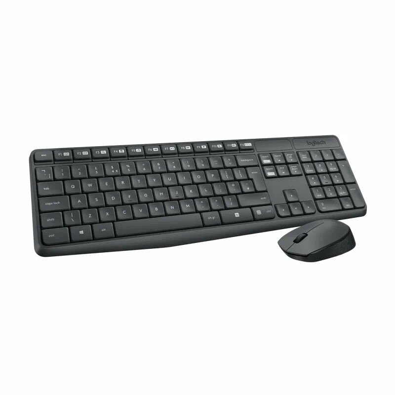 Клавиатура + мышь Logitech (920-007949) MK235 клав:серый мышь:серый/черный