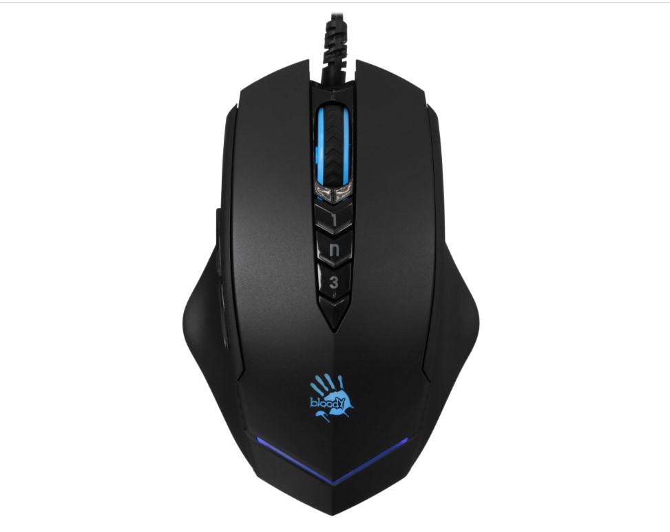 Мышь A4Tech Bloody V8M Max черный оптич. 12000dpi USB 8but