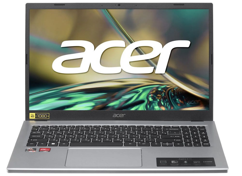 Ноутбук Acer Aspire 3 A315-24P-R80J Ryzen 5 7520U/16Gb/SSD512Gb/610M/15.6"/IPS/FHD/noOS/silver