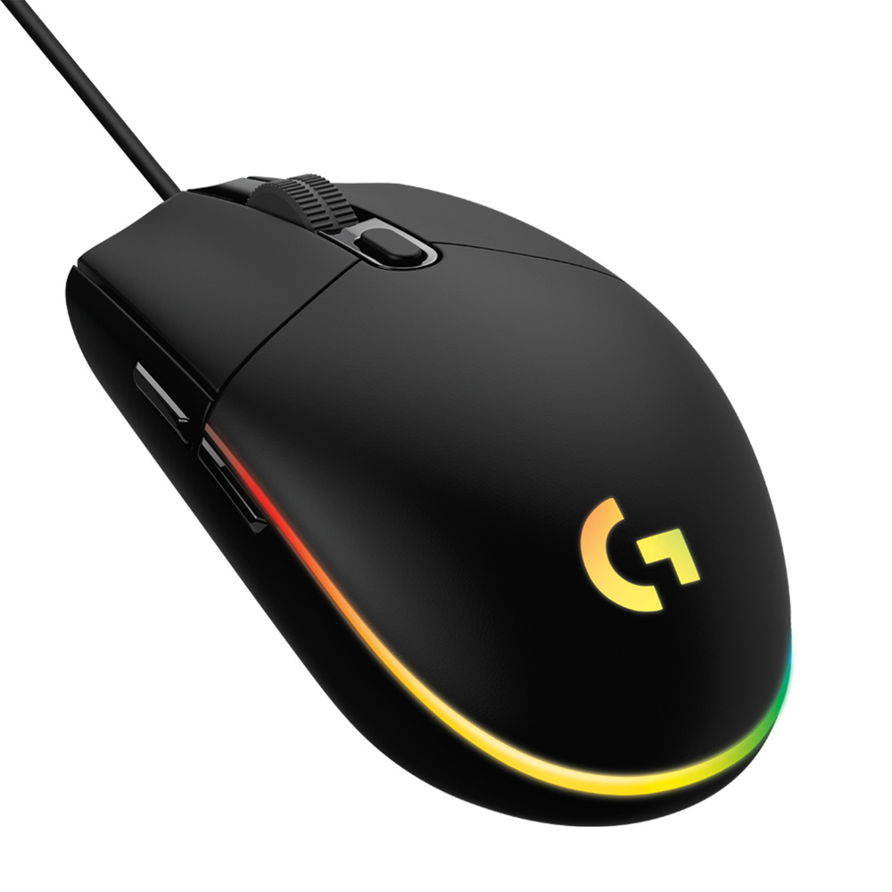 Мышь проводная Logitech G102 LIGHTSYNC черный, 8000 dpi, USB, кнопки - 6