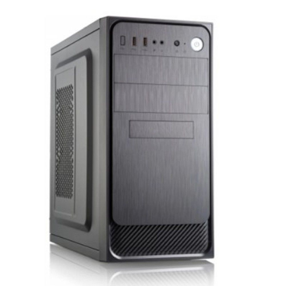 Компьютерный корпус с блоком питания Foxline 450Вт./ Case Forza mATX, 450W, 2xUSB2.0+2xUSB3.0, Black, w/o FAN, 8 cm fan PSU, power cord