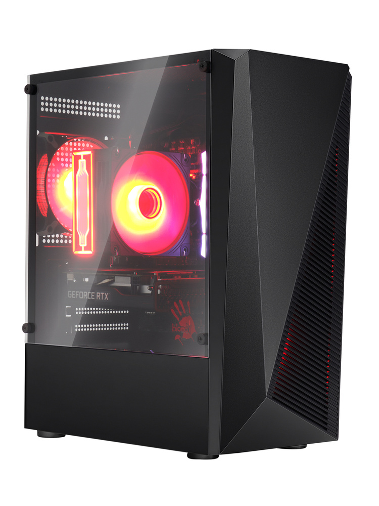 Корпус Bloody BD-CC102F черный без БП mATX 4x120mm 2xUSB2.0 1xUSB3.0 audio bott PSU