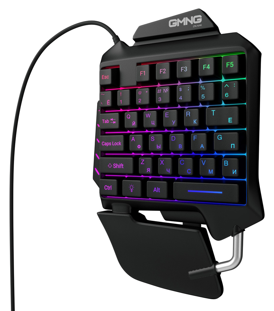 Игровой блок Оклик 703GK черный USB for gamer LED (1533151)