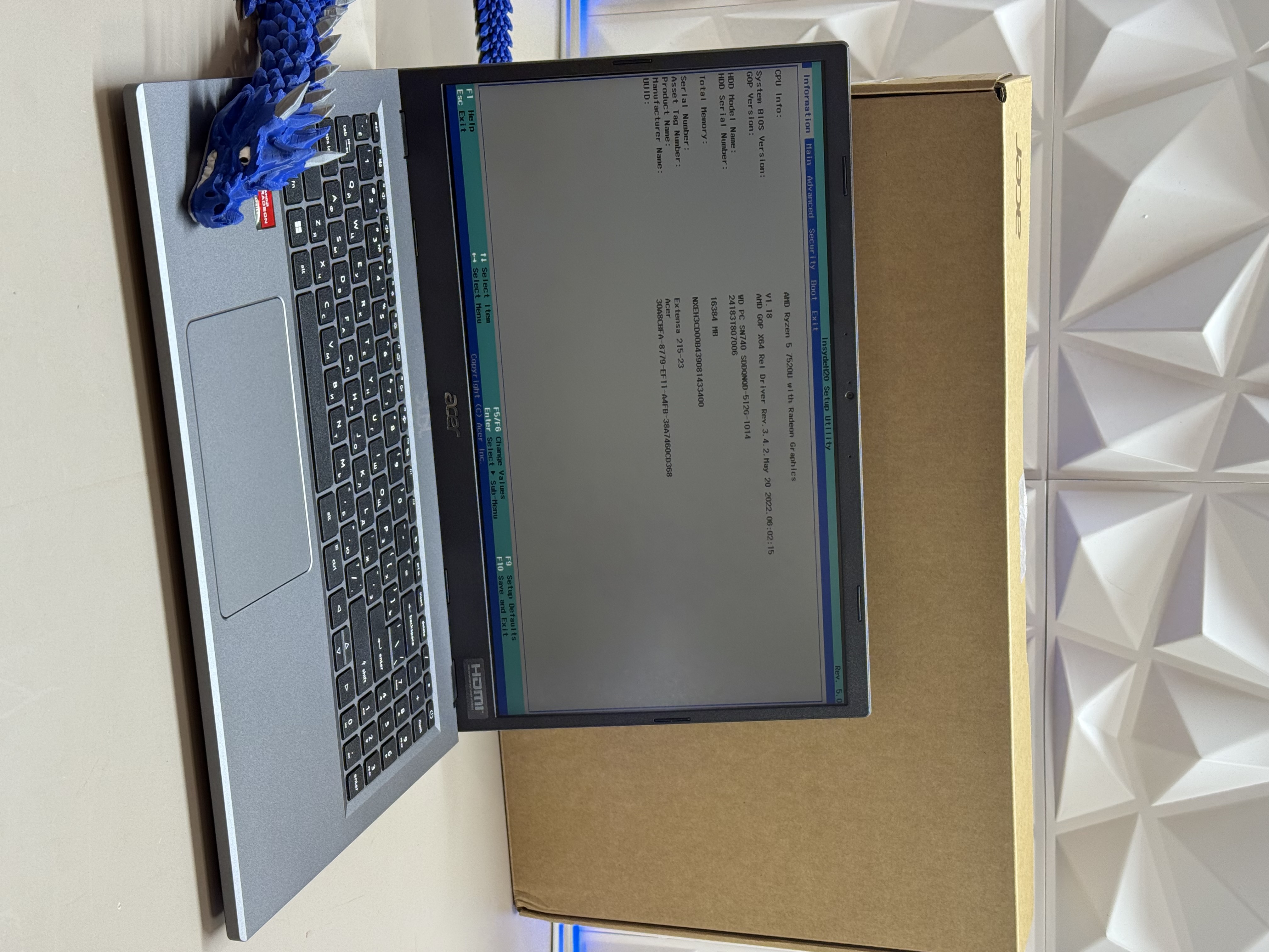 Ноутбук Acer Extensa 15 EX215-23-R8PN Ryzen 5 7520U/16Gb/SSD512Gb/610M/15.6"/IPS/FHD/noOS/grey