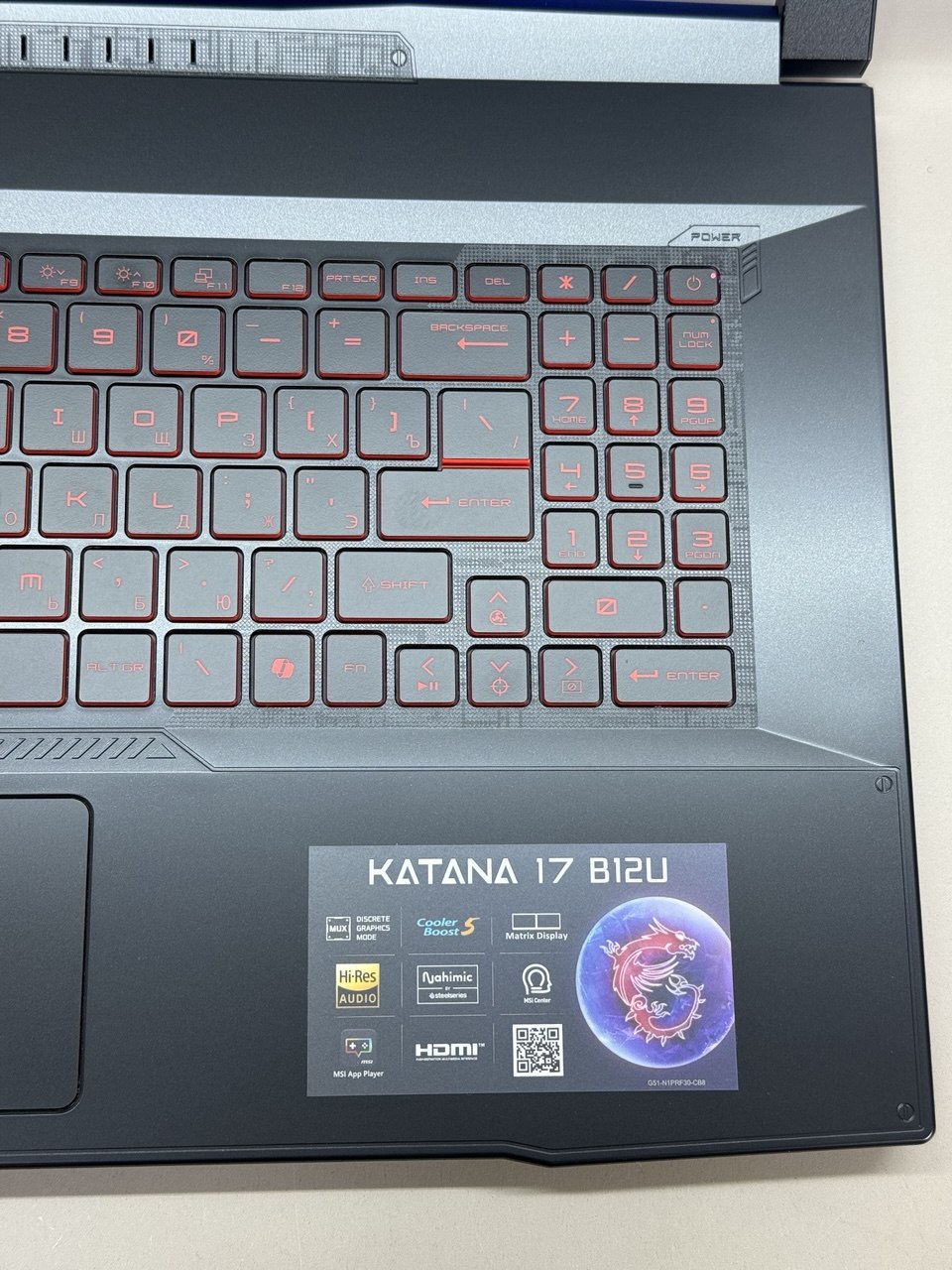 Ноутбук MSI Katana 17 B12UCX-1604XRU i5 12450H/16Gb/SSD512Gb/RTX 2050 4Gb/17.3"