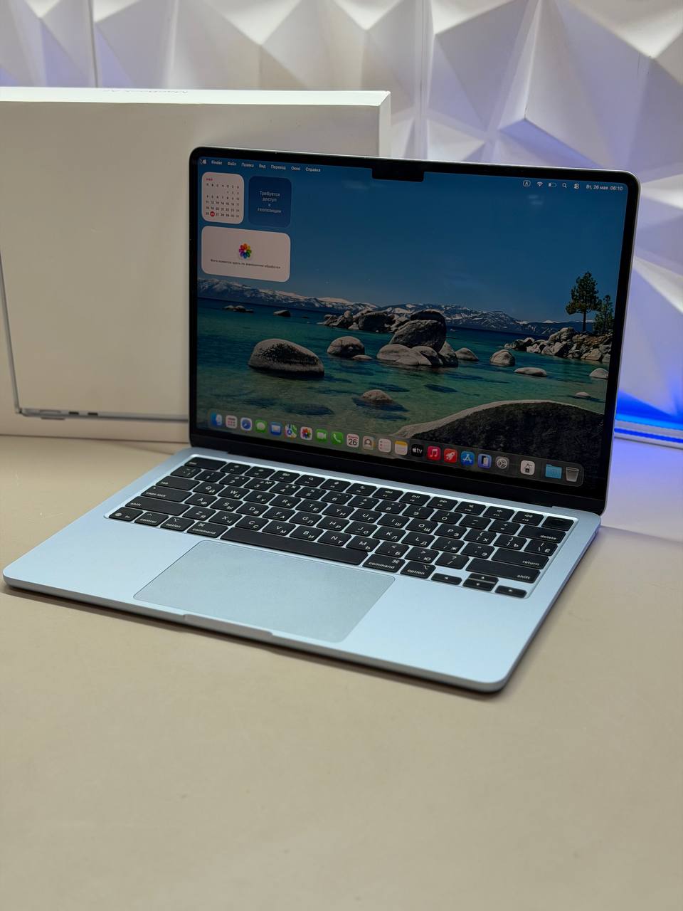 Ноутбук Apple MacBook Air A3240, 13.6", 2025, Retina, Apple M4 10 core 4ГГц, 10-ядерный, 16ГБ 256ГБ SSD, macOS, голубой