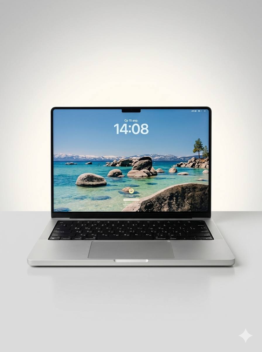 Ноутбук Apple MacBook Pro A2442, 14.2", Retina XDR, Apple M1 Pro 10 core 3.2ГГц, 10-ядерный, 16ГБ 512ГБ SSD