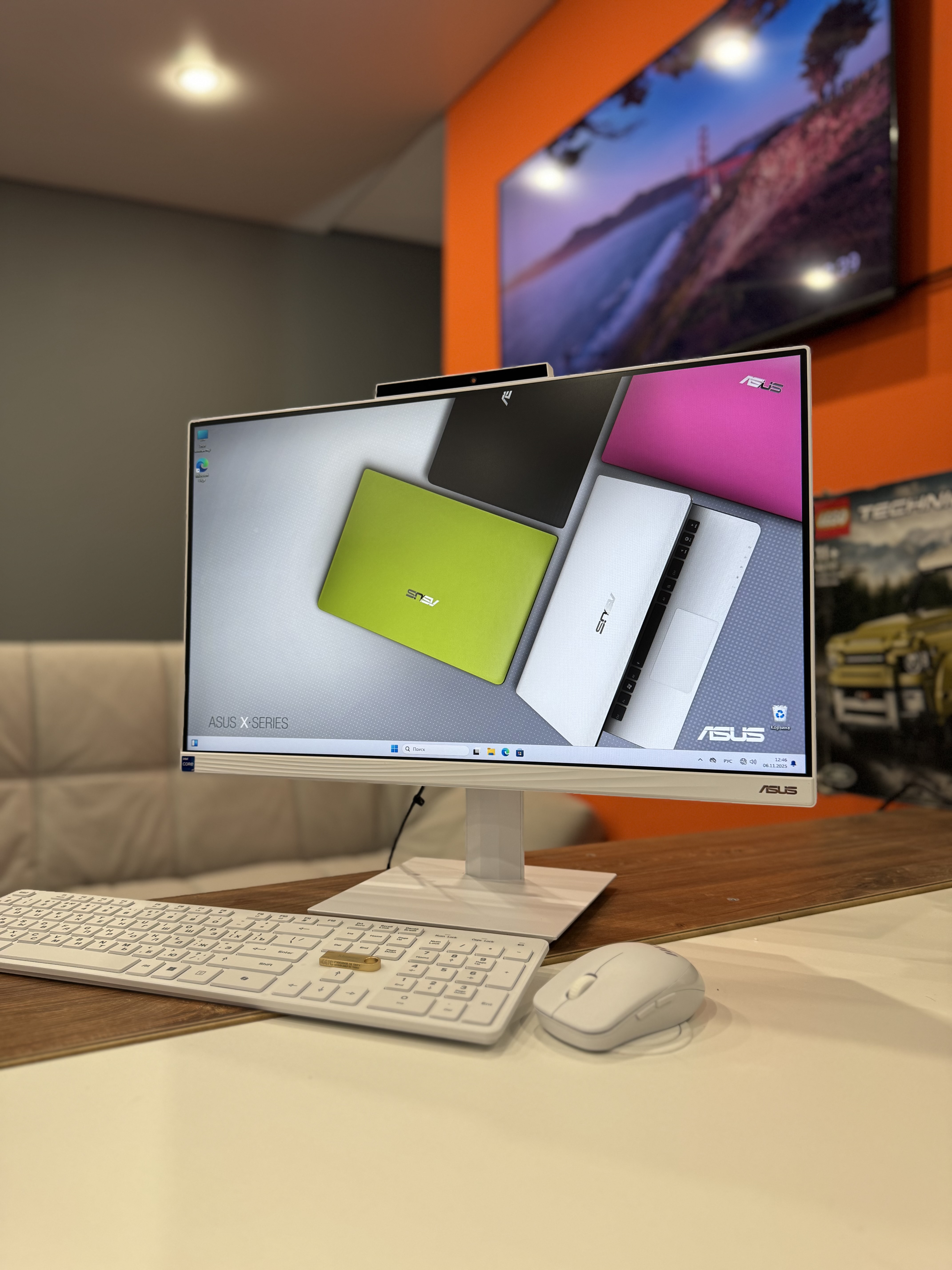 Моноблок Asus A5402WVAK-WA0240 23.8" Full HD i7 1360P/16Gb/SSD512Gb/Iris Xe/CR/noOS/kb/m/белый