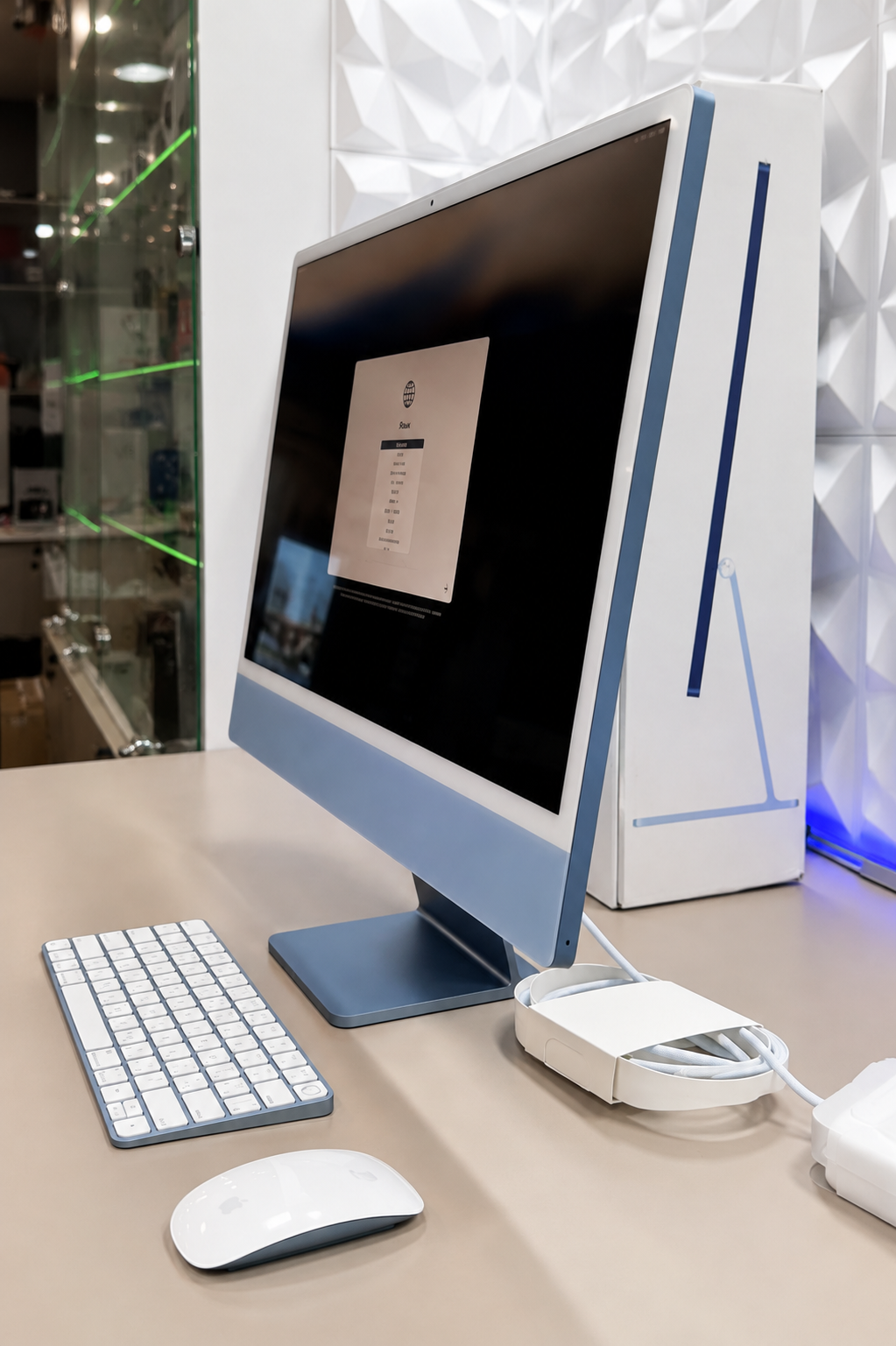 Моноблок Apple iMac A2873 24" 4.5K M3 8 core/8Gb/SSD512Gb/10 core GPU /macOS/kb/m/синий 4480x2520