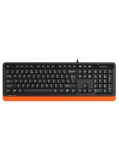 Клавиатура A4Tech FKS10 черный/оранжевый USB (FKS10 ORANGE) каб.:1.5м