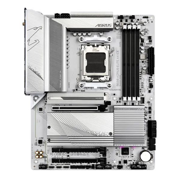 Материнская плата Gigabyte B650 A ELITE AX ICE SocketAM5 AMD B650 4xDDR5 ATX AC`97 8ch(7.1) 2.5Gg