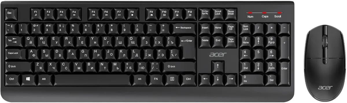 Клавиатура + мышь Acer (ZL.ACCCC.016) OCC401 клав:черный мышь:черный