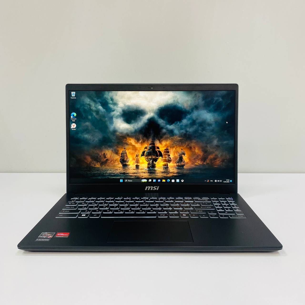 Ноутбук MSI Modern 15 B7M-432XRU Ryzen 5 7430U,2.3 GHz,16GB,512GB M.2 PCIe SSD,15.6,IPS-Level FHD,Anti-Glare,UMA,Wi-Fi 6E+BT5.3,3 Cell,Free DOS