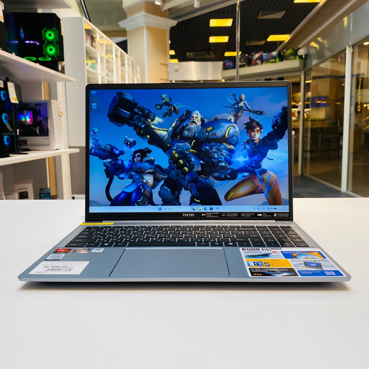 Ноутбук TECNO MegaBook K16SDA 16" R5 5625U/8Gb DDR4/512Gb SSD/Radeon Graphics/Windows 11 Home/серебристый