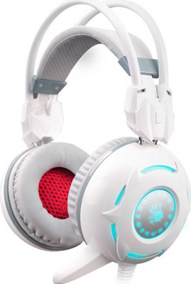 Гарнитура A4Tech Bloody G300 белый/серый 1.8м мониторные (G300 WHITE+GREY)